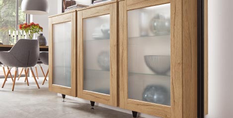 glas holz vitrine