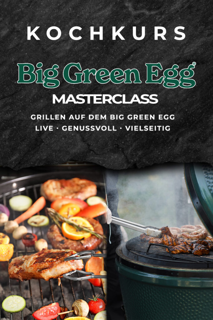 Flyer zum Grillevent „Steak-Tasting“ mit Marcus Wilhelm am 20. August 2026 im Küchenhaus Arnstadt.